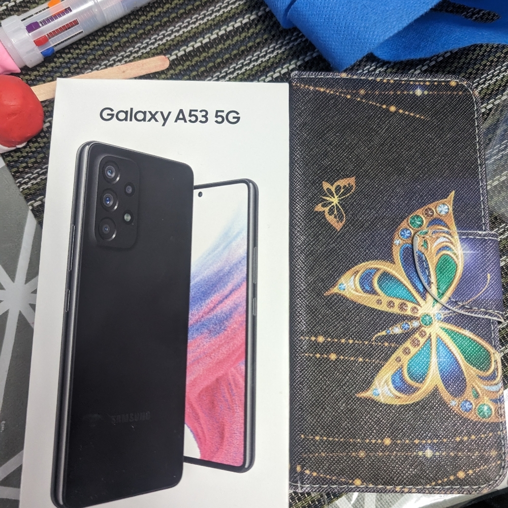 Samsung Galaxy A53 with case for sale